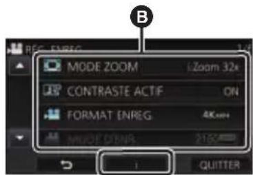 PANASONIC HCVX11 - Utilisation de l'écran de menu - 2