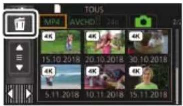 PANASONIC HCVX11 - Suppression de scènes/images fixes - 2