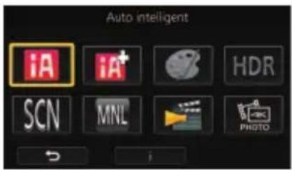 PANASONIC HCVX11 - Touchez l'icône du mode d'enregistrement voulu. - 1