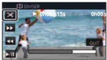 PANASONIC HCVX11 - Touchez pour établir le point de division. - 1