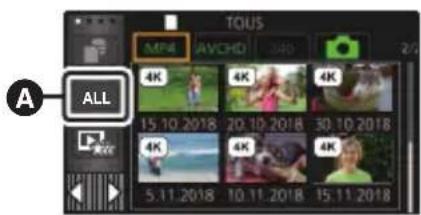 PANASONIC HCVX11 - Toucher l'icône de sélection de la date. (→ 26) - 1