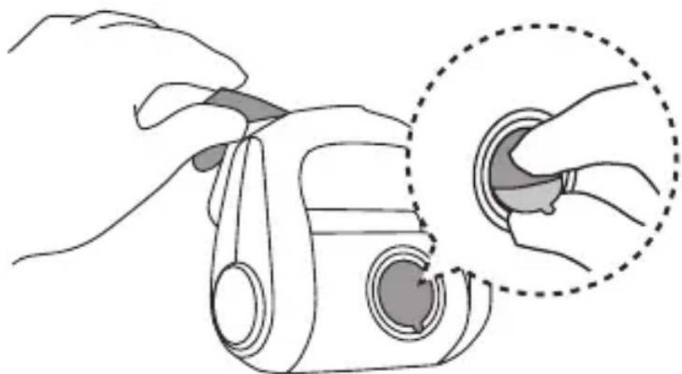 KENWOOD KCAR200 - De houder met zichklevende tape bevestigen - 1