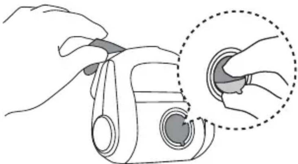KENWOOD KCAR100 - De houder met zichklevende tape bevestigen - 1