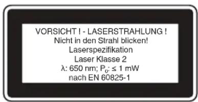 EINHELL TCMS 216 - Avvertenze speciali per il laser - 1