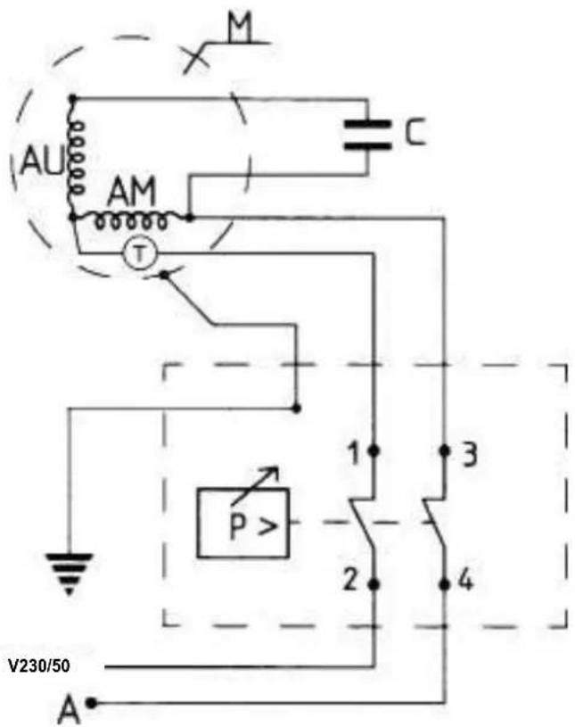 AU AM T M C 1 3 P > 2 4 V230/50 A