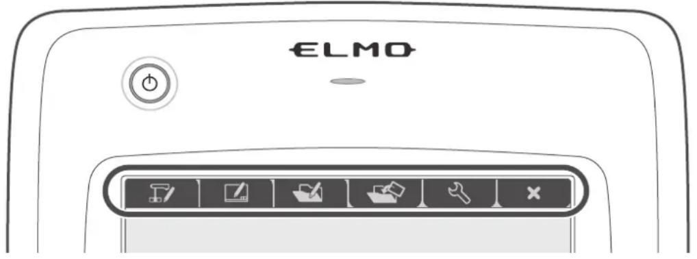 Elmo L12iD - Selection du mode d'utilisation de la tablette à partir de son menu - 1