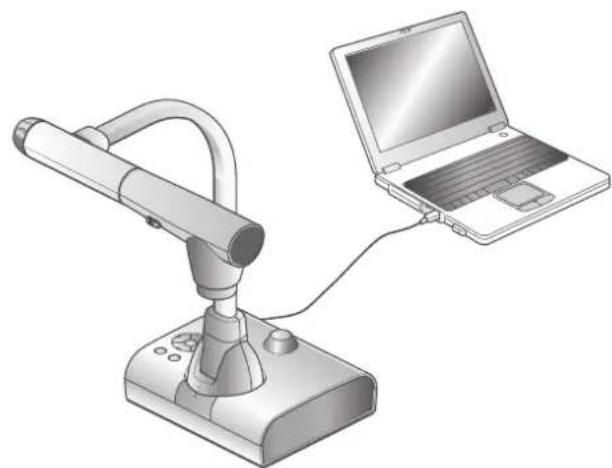 Elmo L12iD - 3-3 Utilisation de l'appareil en le connectant à un PC via un cable USB - 1