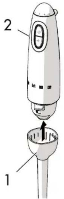 SMEG HBAC01 - Utilisation des accessoires du mélangeur/mixeur à main - 1