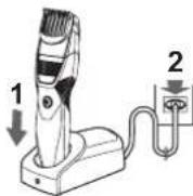 PANASONIC ERGB43 - Place the main body on the AC adaptor. - 1
