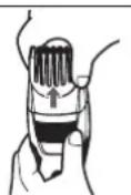 PANASONIC ERGB43 - Verwendung des Kammaufsatzes - 3