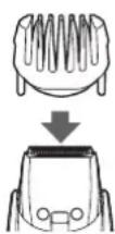 PANASONIC ERGB43 - Utilizarea accesoriului pieptene - 2