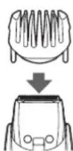 PANASONIC ERGB43 - Mount the comb attachment to the main body until it clicks. - 1