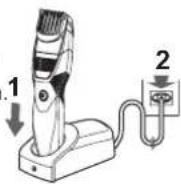 PANASONIC ERGB43 - Poser le corps principal sur l'adaptateur CA. - 1
