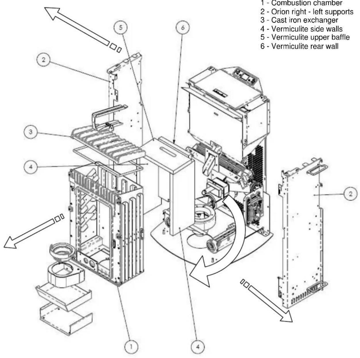 Cola Orion Acciaio - Stove internal parts - 1
