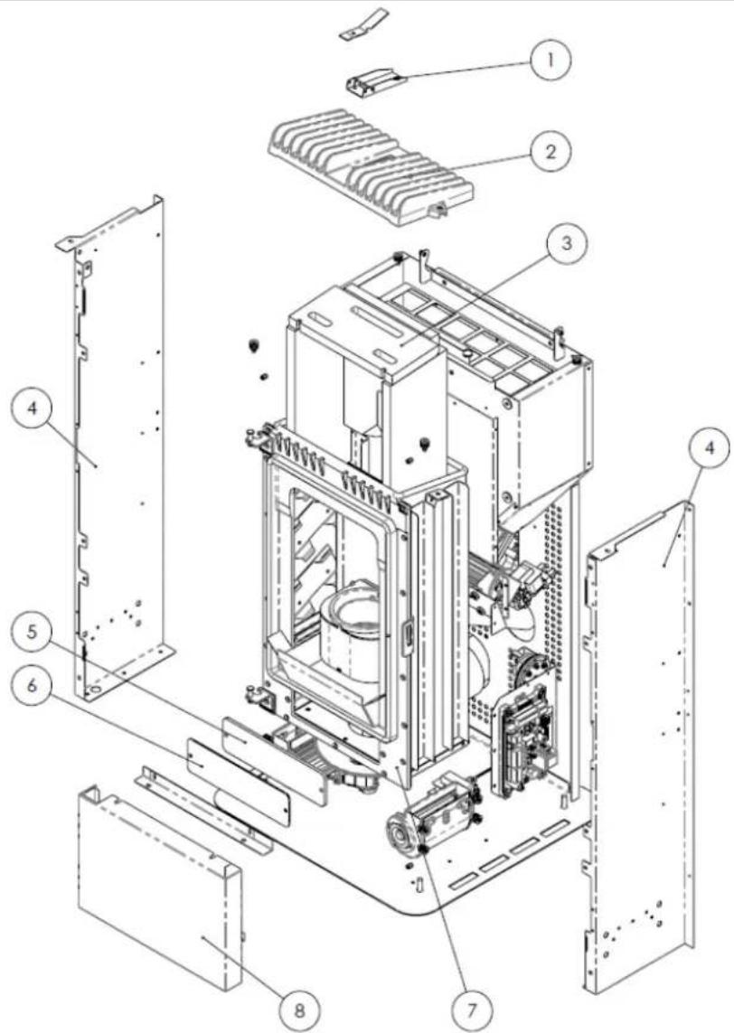 Cola Klean - - Componenti interni della stufa - Stove internal parts - Composants internes du poêle - Innere Ofenkomponenten - Componentes internos de la estufa - 1