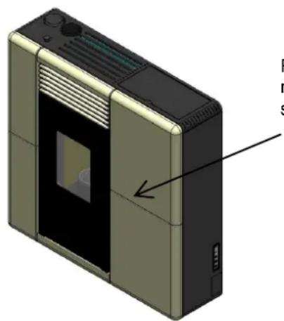 Cola Afrodite Canalizzabile - Medidas de la estufadepellets AFRODITE - 2