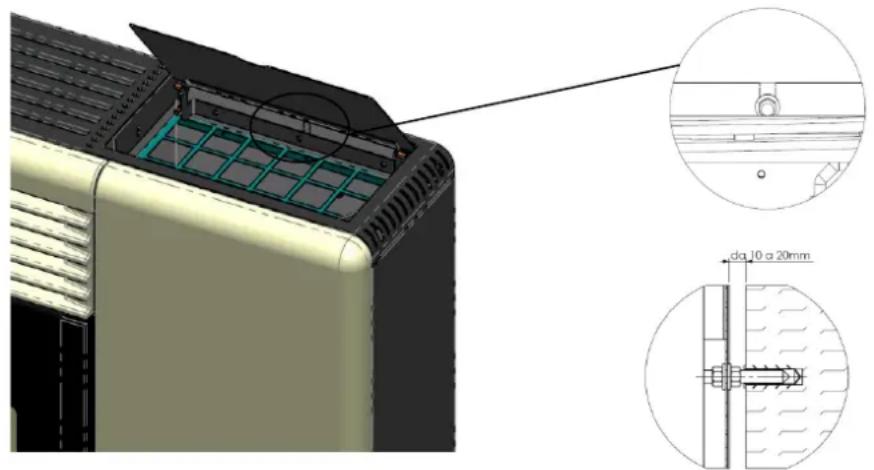 Cola Afrodite Canalizzabile - Lieu d'installation, mise en place et sécurité anti-incendie - 2