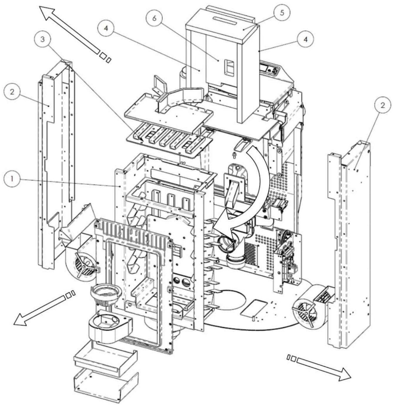 Cola Ellisse Canalizzabile - Innere Ofenkomponenten - 1