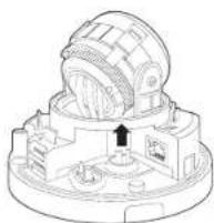 Hanwha XND6020R - Connexion de l'alarme et du câble audio - 1