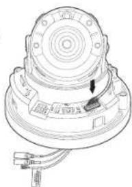 Hanwha XND6020R - Connexion de l'alarme et du câble audio - 2
