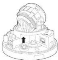 Hanwha XND6020R - Raccorder le câble imperméable d'alimentation et LAN - 1