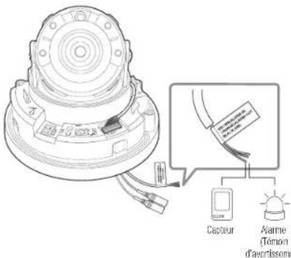 Hanwha XND6020R - Connexion au boîtier du port E/S - 1