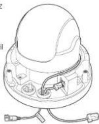 Hanwha XND6085V - Raccorder le cable imperméable d'alimentation et LAN - 4