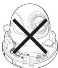 Hanwha XND6085V - Branchement du cable d'alimentation et du cable LAN - 2