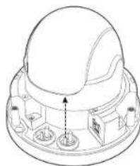 Hanwha XND6085V - Raccorder le cable imperméable d'alimentation et LAN - 1