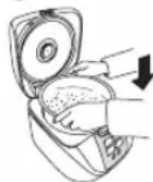 PANASONIC SRDF101 - Ponga el recipiente en el cuerro del aparato y ciderre la tapa externa - 1