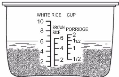 PANASONIC SRDF101 - Place the washed rice into the pan - 1