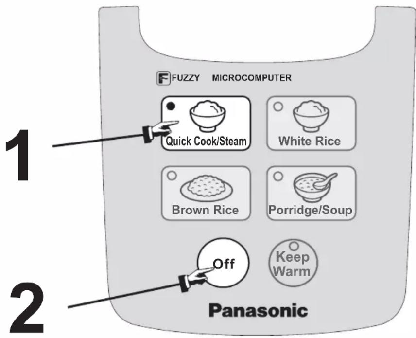 PANASONIC SRDF101 - Fonctions de cuisson rapide/À la vapeur (Quick Cook/Steam) - 1