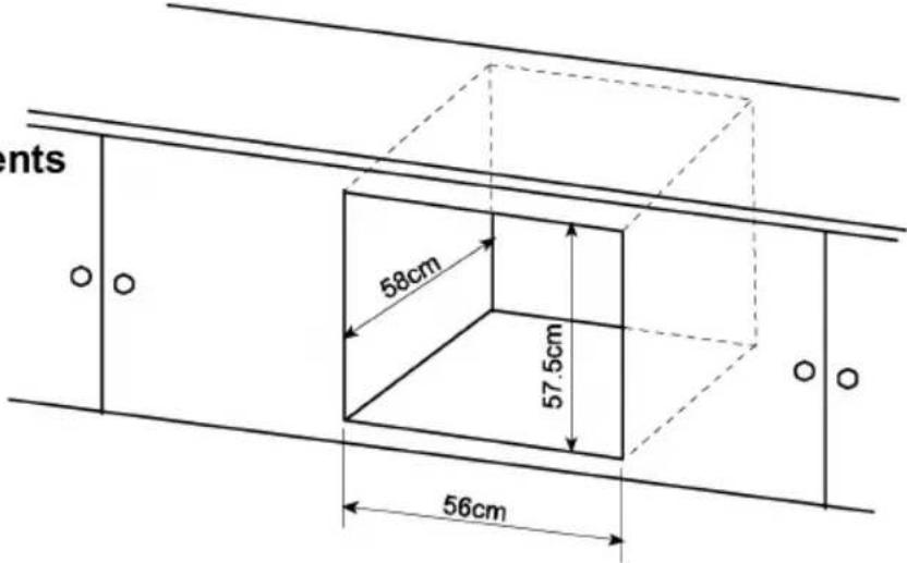 WALTHAM WTOVEWH - Dimensions d'encastrements - 1