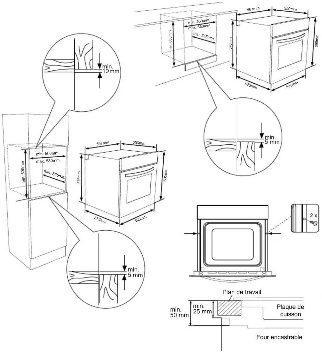 VESTEL VEB15016 - INSTALLATION DU FOUR ENCASTRABLE - 1
