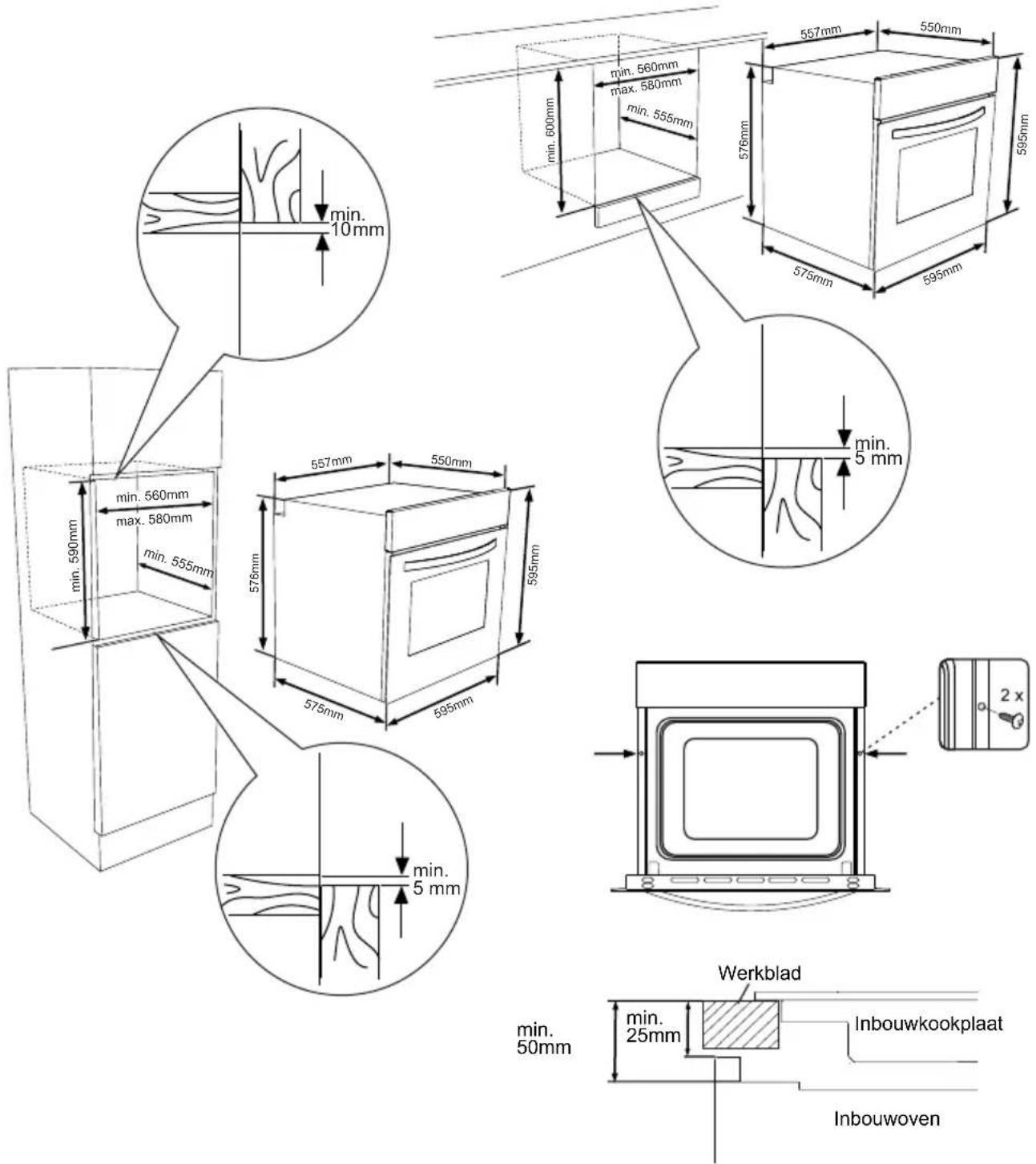 VESTEL VEB15016 - INSTALLATIE VAN INBOUWOVEN - 1