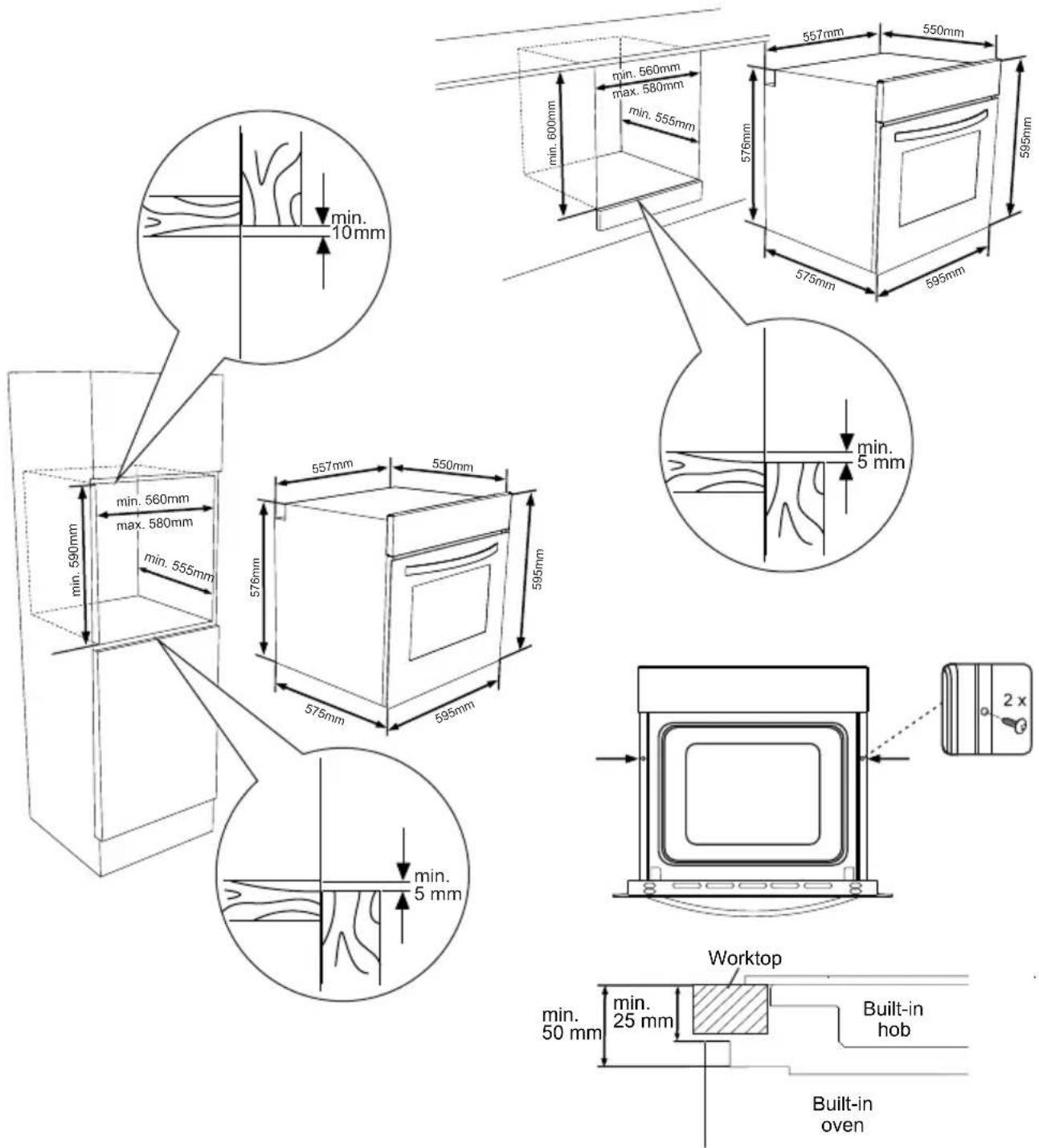 VESTEL VEB15016 - INSTALLATION OF BUILT-IN OVEN - 1