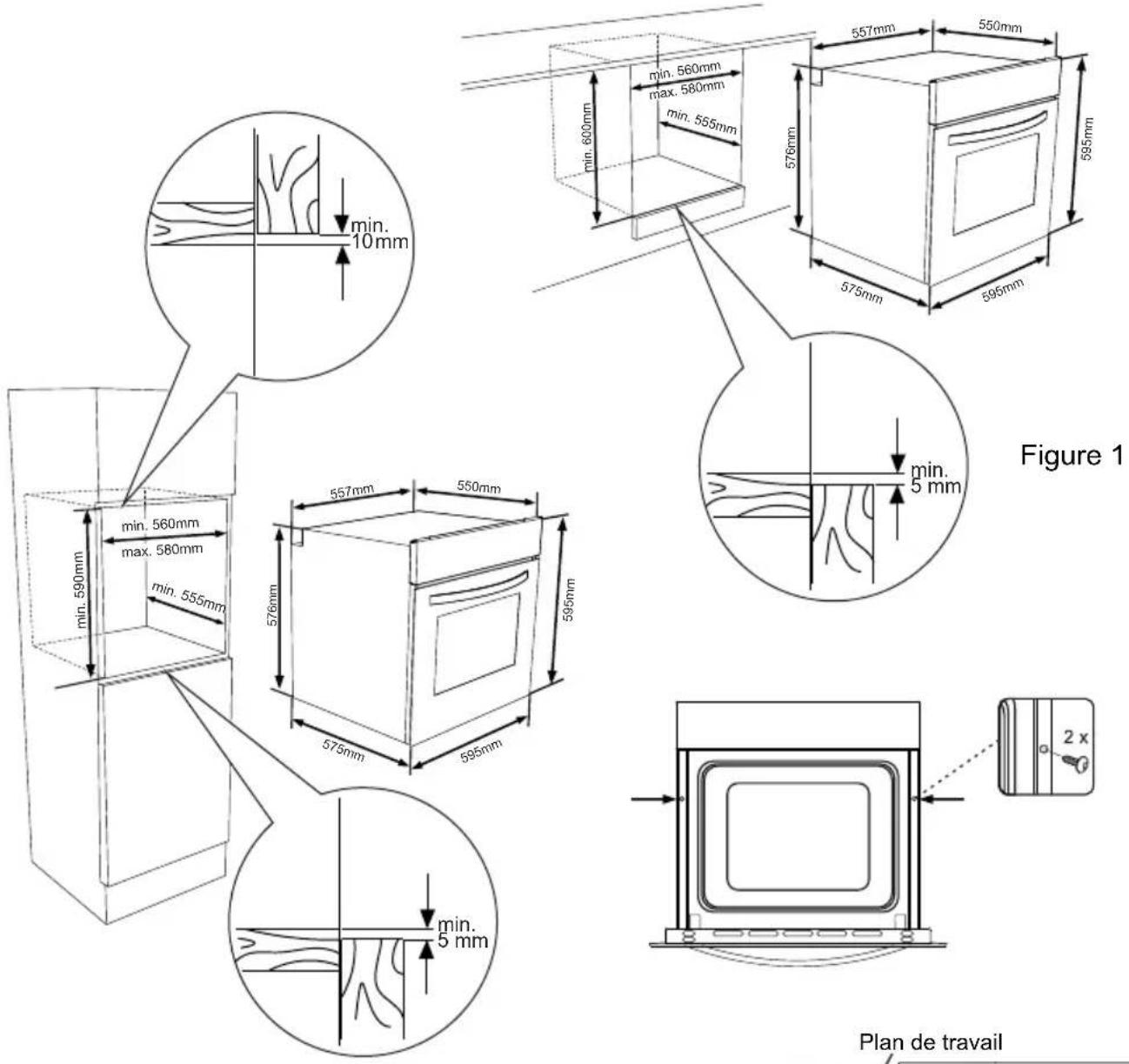 VESTEL EBO XA5 - Installation du four encastrable - 1