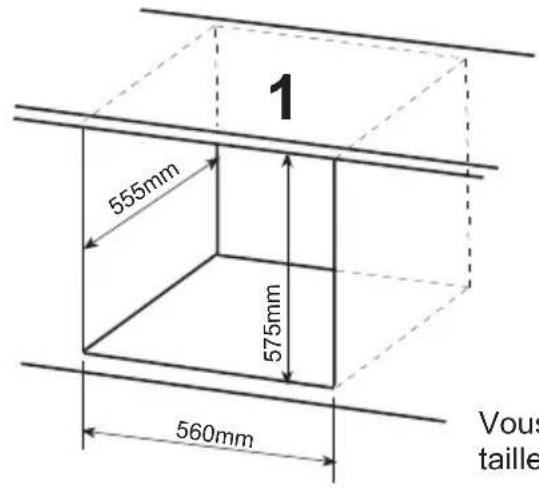 VALBERG FMVA56B - Tailles des placards coupés - 1
