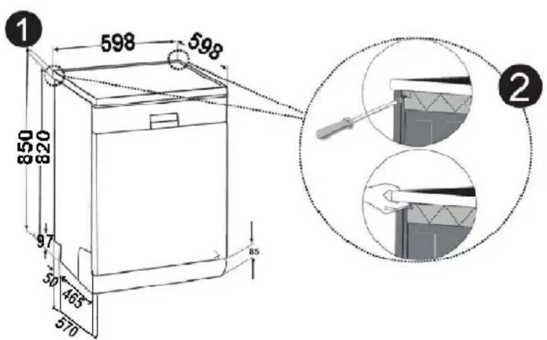 WALTHAM WTLV1245SLV - Installation sous un plan de travail - 1