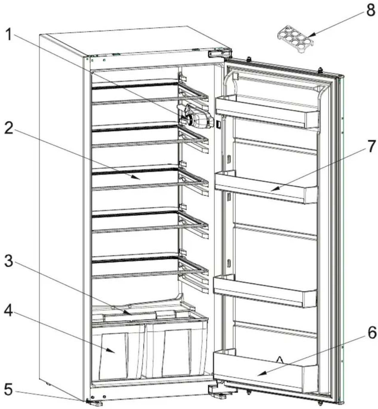 VESTEL VEKS4025 - THE PARTS OF THE APPLIANCE AND THE COMPARTMENTS - 1
