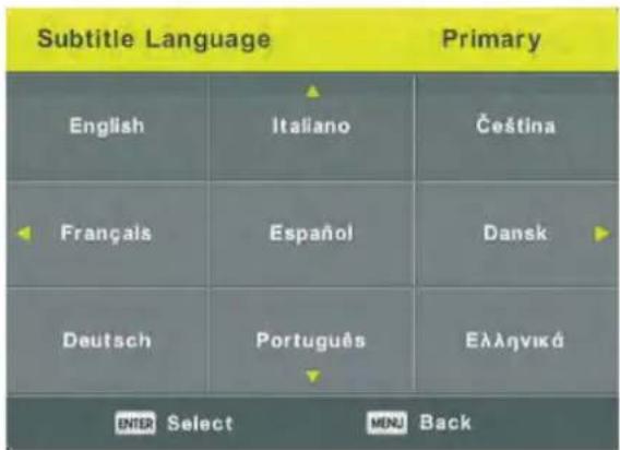 XD 40F2ESAT - Subtitle Language - 1