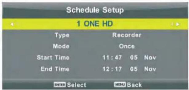 XD 40F2ESAT - Schedule List - 2
