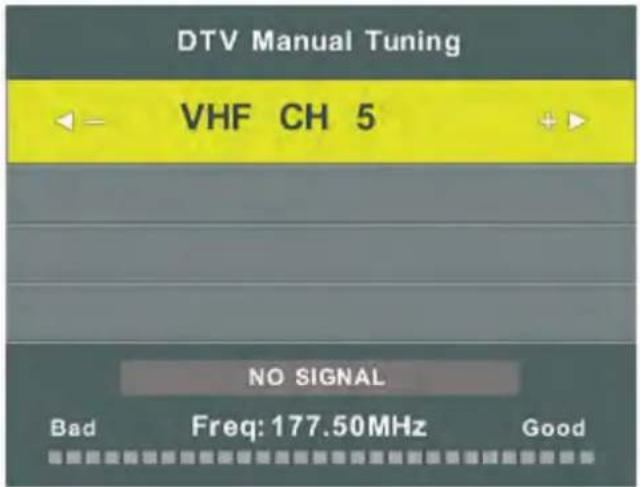 XD 40F2ESAT - DTV Manual Tuning - 1