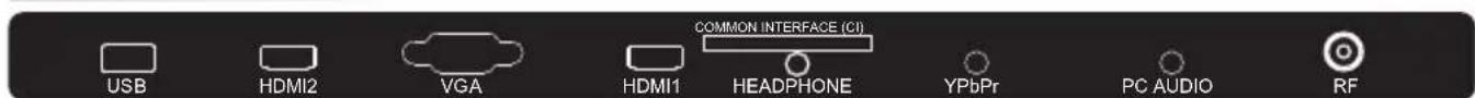 CHANGHONG LED32D2080T2 - Connectioni AV RETRO (LATO) - 1