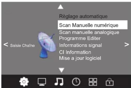 CHANGHONG LED32D2080T2 - Recherche manuelle DTV (DVB-T) - 1