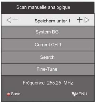 CHANGHONG LED32D2080T2 - Recherche manuelle de programmes    analogiques (ATV) : - 1
