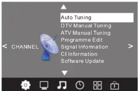CHANGHONG LED32D2080T2 - Automatické laděni (DVB-T) - 1