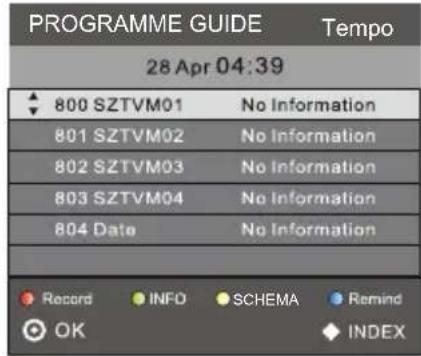 CHANGHONG LED32D2080T2 - Menu EPG (guida elettronica dei programmi). - 1