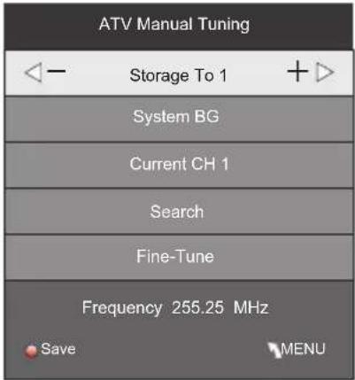 CHANGHONG LED32D2080T2 - ATV Manual tuning : - 1