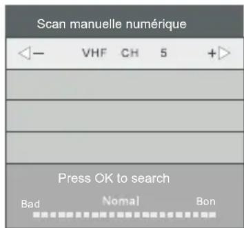 CHANGHONG LED32D2080T2 - Recherche manuelle DTV (DVB-T) - 2